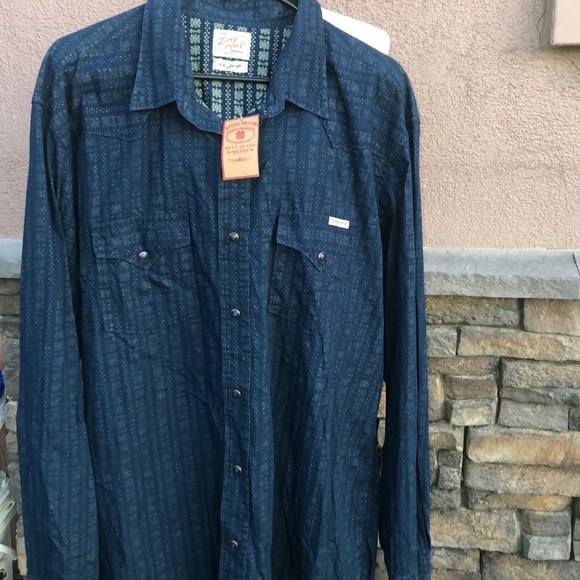 Lucky Brand Other - Lucky Brand long sleeve western blue shirt